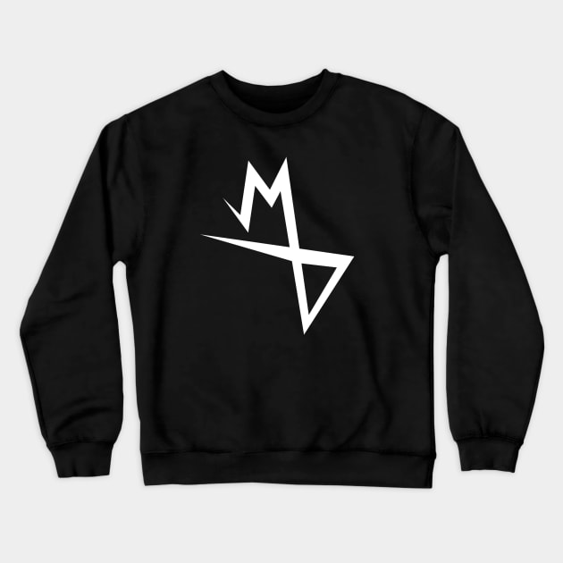 MEMODEMO White Logo Crewneck Sweatshirt by Memodemo